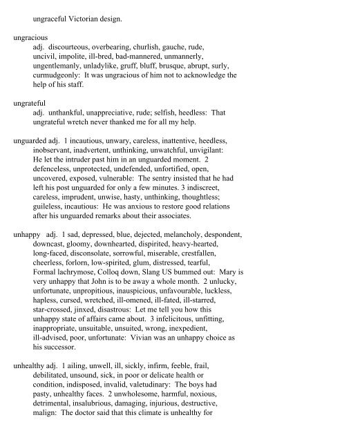 The Oxford Thesaurus An A-Z Dictionary of Synonyms INTRO ...