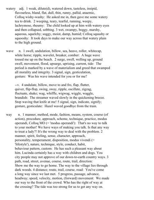 The Oxford Thesaurus An A-Z Dictionary of Synonyms INTRO ...