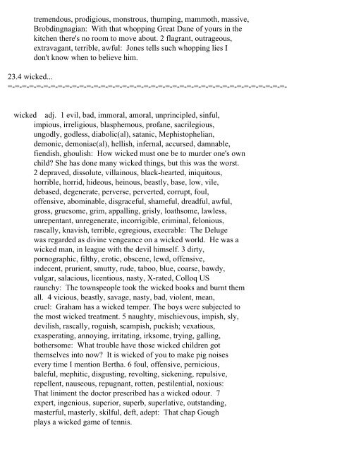 The Oxford Thesaurus An A-Z Dictionary of Synonyms INTRO ...