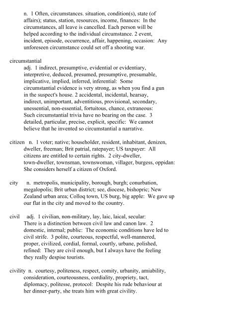 The Oxford Thesaurus An A-Z Dictionary of Synonyms INTRO ...