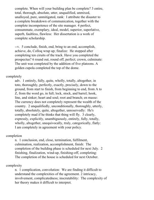 The Oxford Thesaurus An A-Z Dictionary of Synonyms INTRO ...