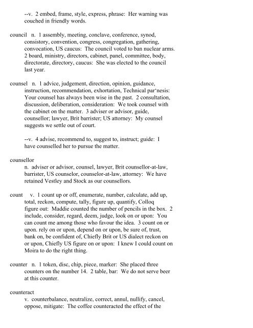 The Oxford Thesaurus An A-Z Dictionary of Synonyms INTRO ...