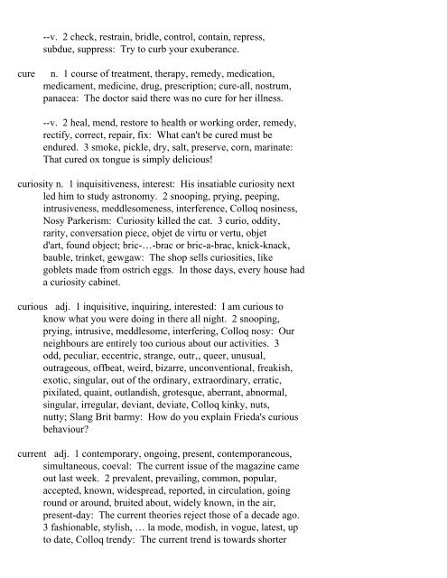 The Oxford Thesaurus An A-Z Dictionary of Synonyms INTRO ...