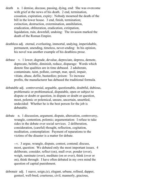 The Oxford Thesaurus An A-Z Dictionary of Synonyms INTRO ...