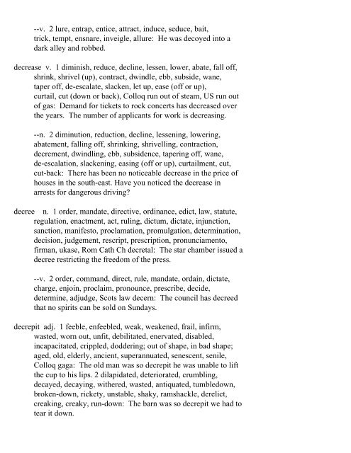 The Oxford Thesaurus An A-Z Dictionary of Synonyms INTRO ...