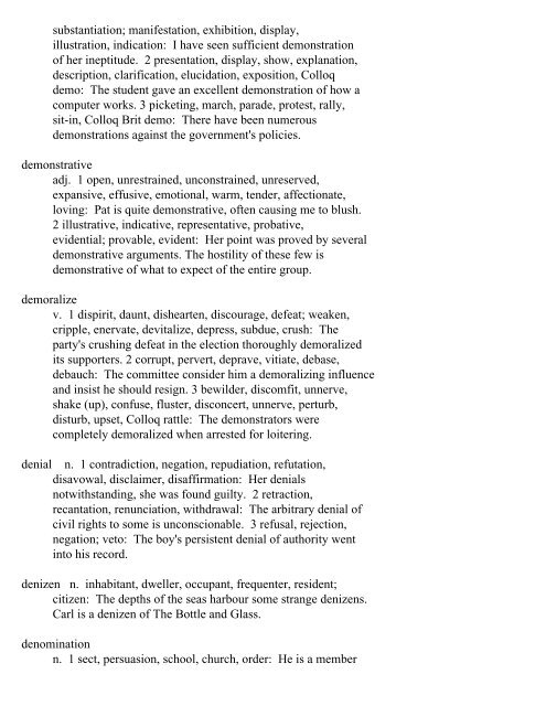 The Oxford Thesaurus An A-Z Dictionary of Synonyms INTRO ...