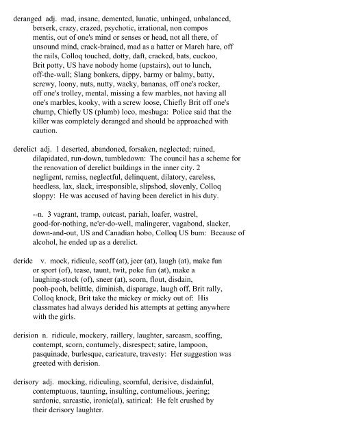 The Oxford Thesaurus An A-Z Dictionary of Synonyms INTRO ...