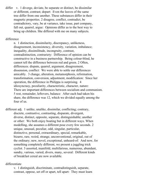 The Oxford Thesaurus An A-Z Dictionary of Synonyms INTRO ...