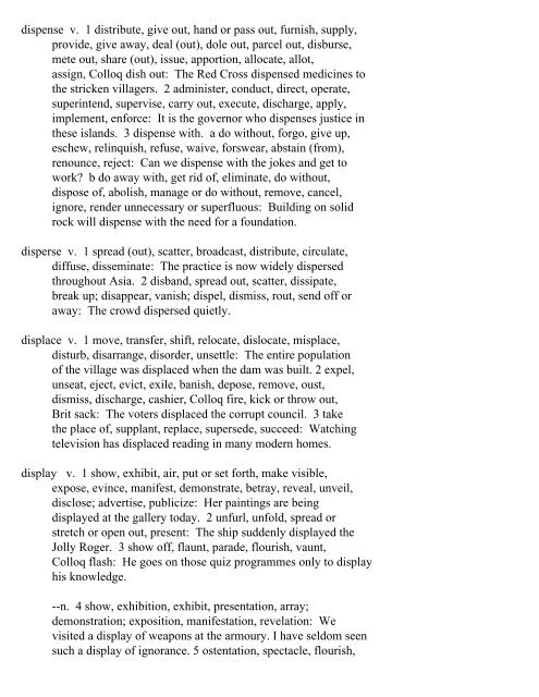 The Oxford Thesaurus An A-Z Dictionary of Synonyms INTRO ...