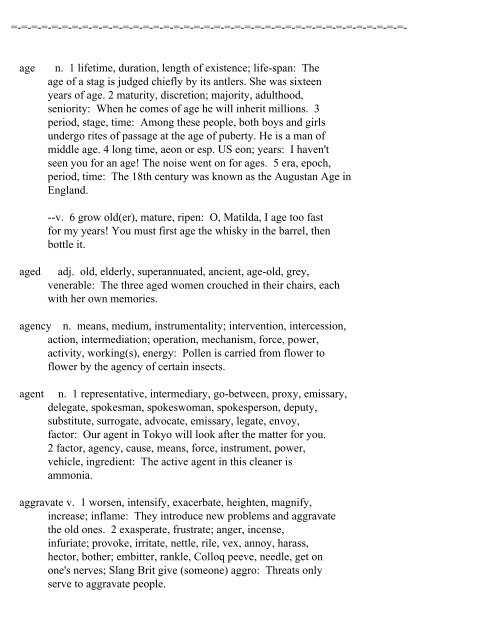 The Oxford Thesaurus An A-Z Dictionary of Synonyms INTRO ...