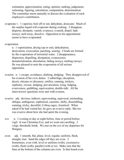 The Oxford Thesaurus An A-Z Dictionary of Synonyms INTRO ...