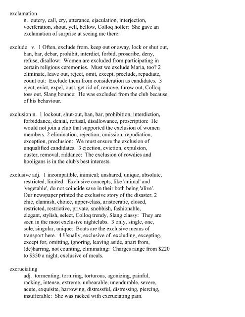 The Oxford Thesaurus An A-Z Dictionary of Synonyms INTRO ...