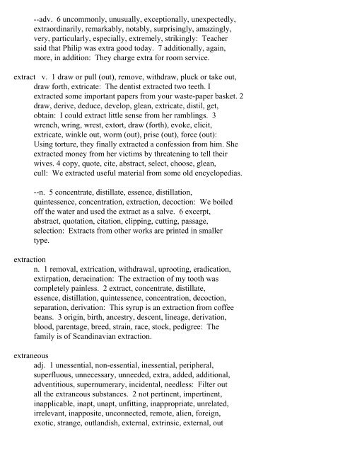 The Oxford Thesaurus An A-Z Dictionary of Synonyms INTRO ...