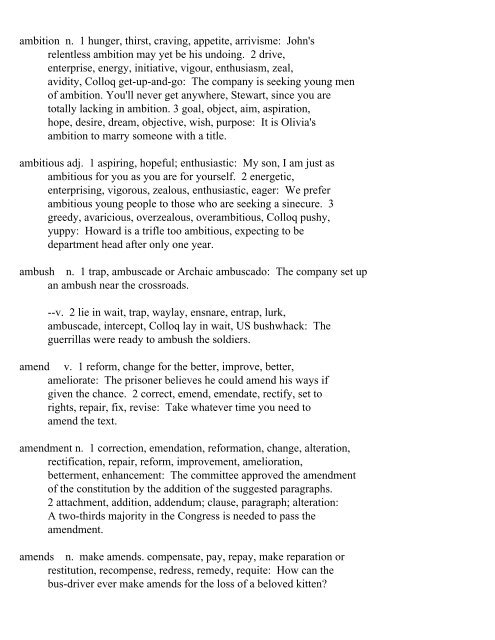 The Oxford Thesaurus An A-Z Dictionary of Synonyms INTRO ...