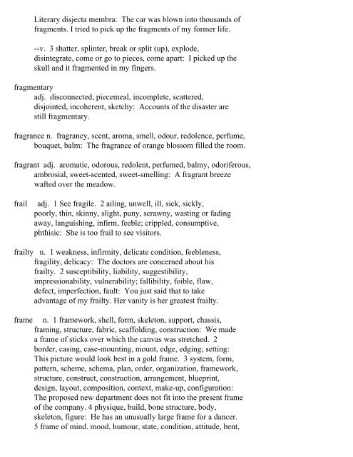 The Oxford Thesaurus An A-Z Dictionary of Synonyms INTRO ...