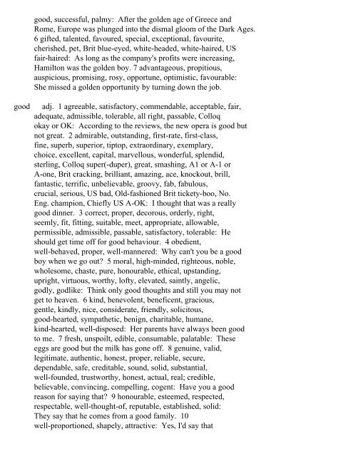 The Oxford Thesaurus An A-Z Dictionary of Synonyms INTRO ...