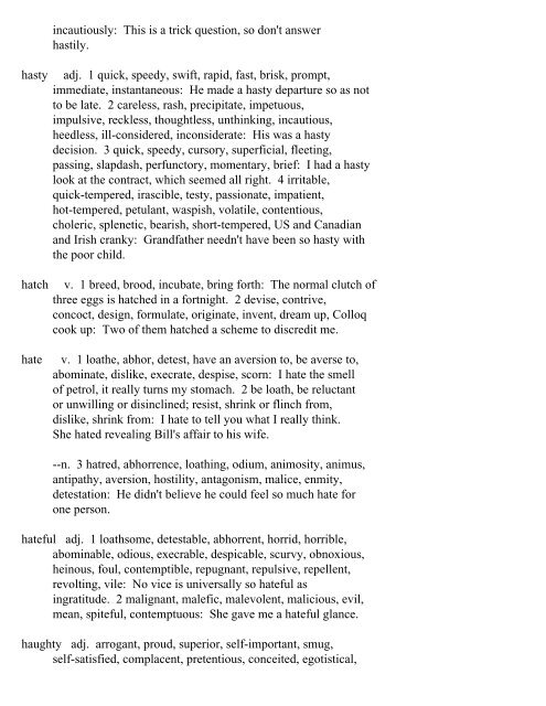 The Oxford Thesaurus An A-Z Dictionary of Synonyms INTRO ...