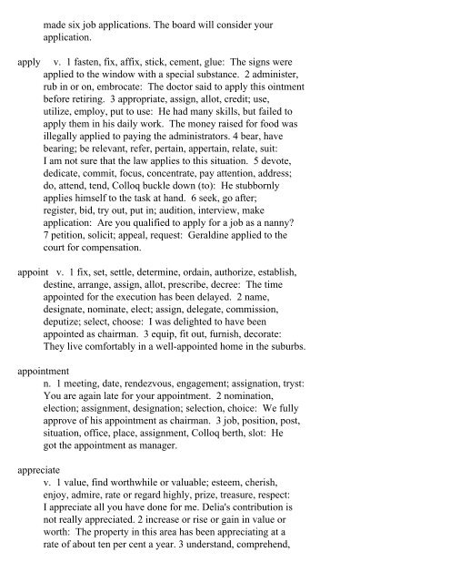 The Oxford Thesaurus An A-Z Dictionary of Synonyms INTRO ...