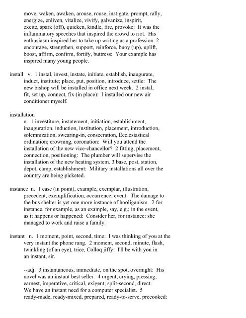 The Oxford Thesaurus An A-Z Dictionary of Synonyms INTRO ...