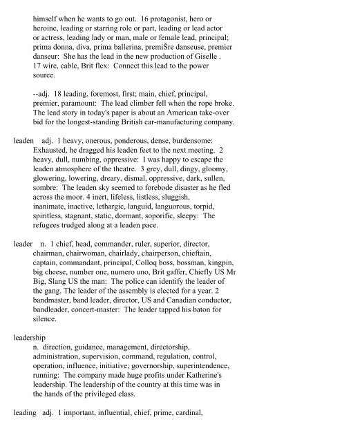 The Oxford Thesaurus An A-Z Dictionary of Synonyms INTRO ...