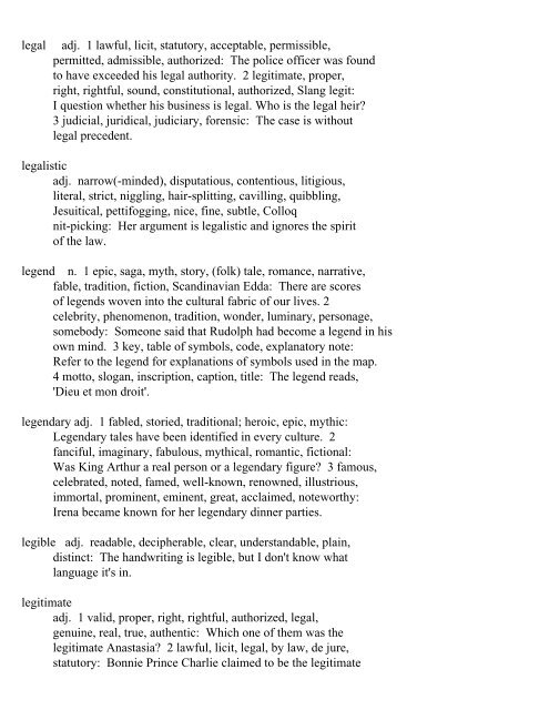 The Oxford Thesaurus An A-Z Dictionary of Synonyms INTRO ...