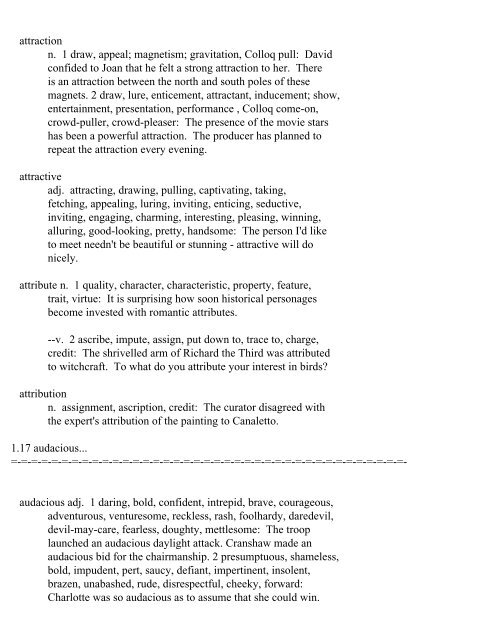 The Oxford Thesaurus An A-Z Dictionary of Synonyms INTRO ...