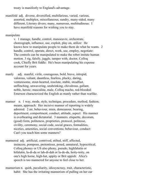 The Oxford Thesaurus An A-Z Dictionary of Synonyms INTRO ...