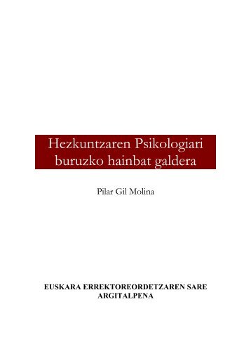 HezkuntzarenPsikologiariburuzkohainbatgaldera_PilarGil