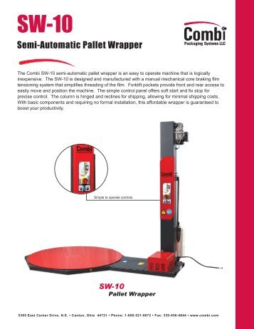 Combi's SW-10 Semi-Automatic Pallet Wrapper - Combi Packaging ...
