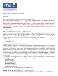 Talo S Language Technology Hyphenators Spell