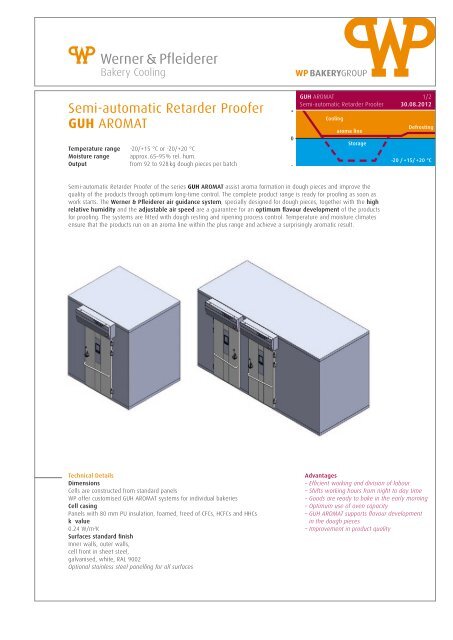 Semi-automatic Retarder Proofer GUH AROMAT - WP Bakery ...