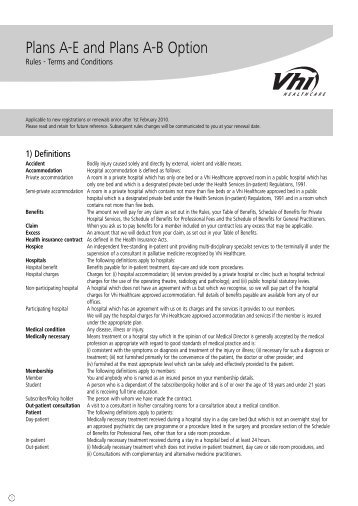 member handbook - VHI Healthcare