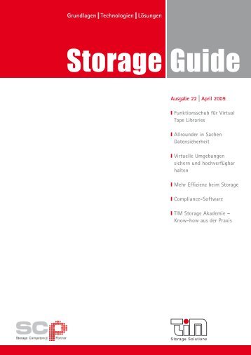 TIM Storage Guide - Ausgabe 22, April 2009 - TIM AG