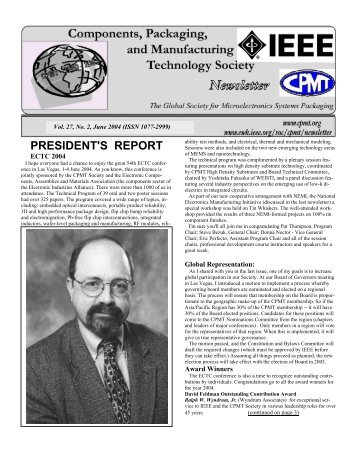 PRESIDENT'S REPORT - IEEE Entity Web Hosting