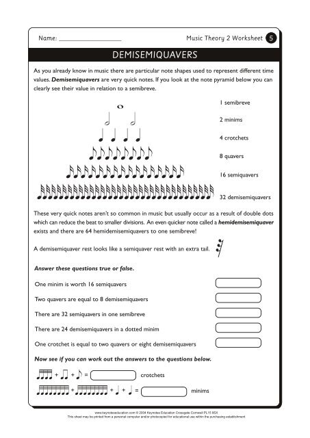 VOL 166 Music Theory 2 - Friern Barnet School