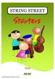 String Street Starters - Viola - mainly4strings