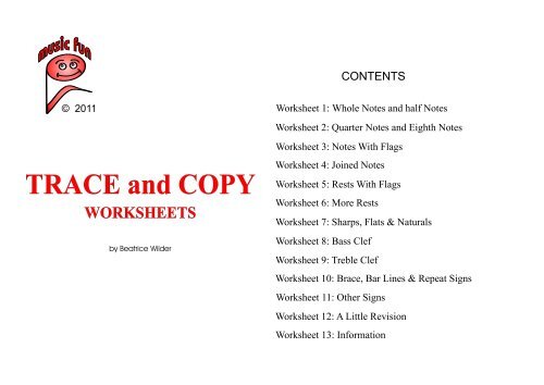trace and copy music fun