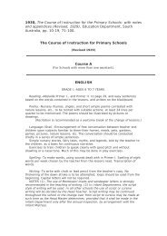 1930, The Course of Instruction - University of South Australia