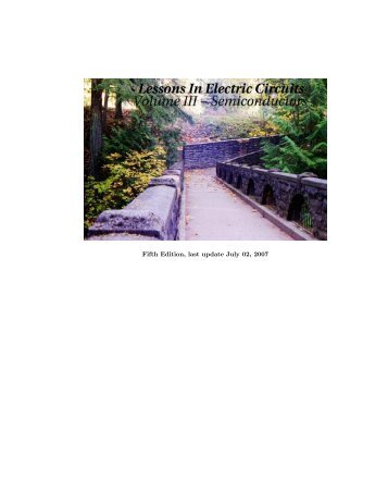 "Lessons In Electric Circuits, Volume III -- Semiconductors"