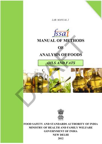 manual of methods of analysis of foods - Food Safety and Standards ...