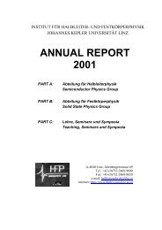 Annual Report - Institut für Halbleiter - JKU