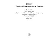 ECE609 Physics of Semiconductor Devices - University of ...