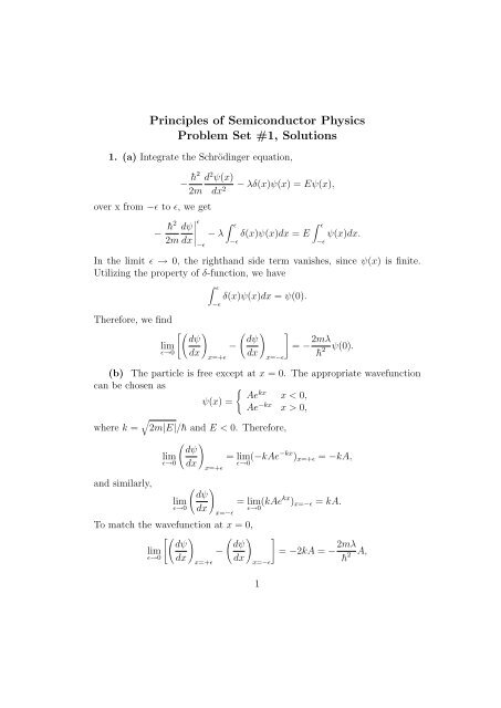 solved problems semiconductor physics