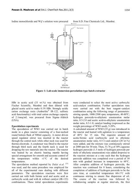 epoxidation of wild safflower (carthamus oxyacantha) - Research ...