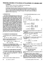 Elementary derivation of the advance of the perihelion of a planetary ...