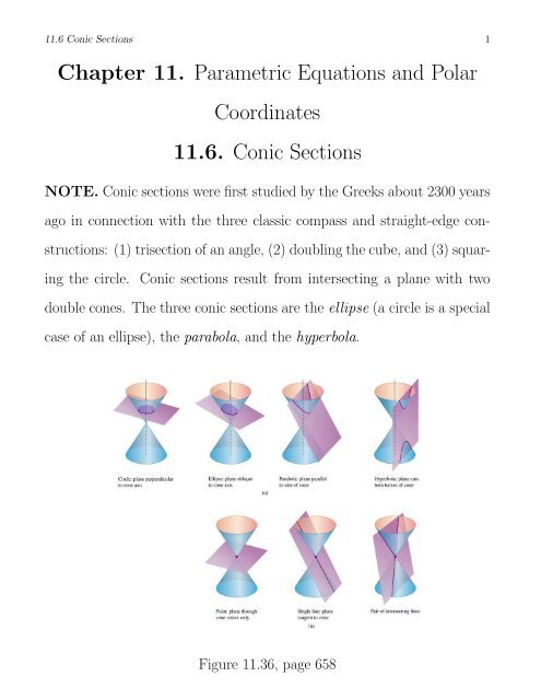 Chapter 11. Parametric Equations And Polar Coordinates 11.6 ... - Etsu