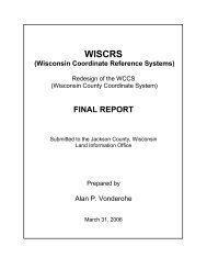 Final Report - Wisconsin State Cartographer's Office - University of ...