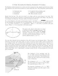 A Very Incomplete Orbital Elements Tutorial