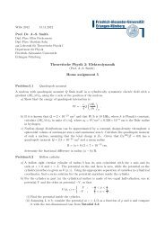 Theoretische Physik 2: Elektrodynamik Home assignment 5