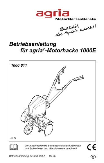 Motorhacke 1000E - Endress Motorgeräte GmbH